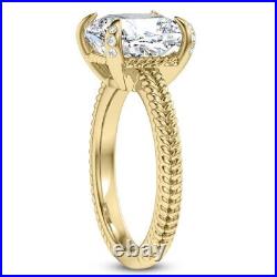 Solitaire 1.30 Ct H VS1 Cushion Cut Diamond Engagement Ring 14k Yellow Gold