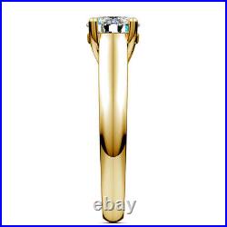 Solitaire 1.56 Carat H/VVS2 Emerald Diamond Engagement Ring 14K Yellow Gold