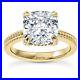Solitaire 2.55 Ct H VS2 Lab Grown Cushion Cut Diamond Engagement Ring 14k Gold
