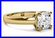 Solitaire Classic 1.03 Ct VS1 G Lab Created Cushion Cut Diamond Ring Yellow Gold
