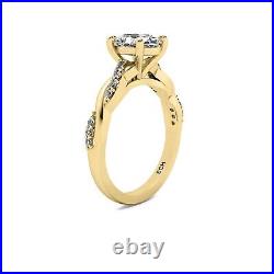 Solitaire Infinity 1.25 Ct VVS1 Oval Cut Diamond Engagement Ring 14k Yellow Gold