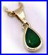 Women's Pendant Genuine Emerald Drops Genuine Gold 333 8Carat Yellow Gold Quality New