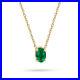 Women's Yellow Gold Emerald Pendant Necklace